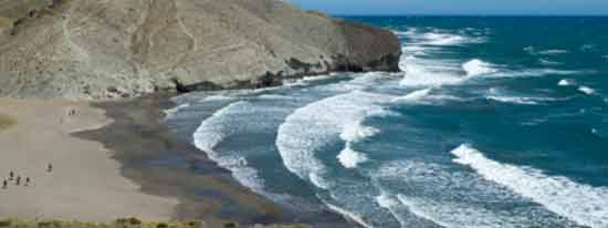 cala de la media Luna,  Playa en Cabo de Gata