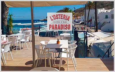 L'Osteria Paradiso. Restaurante Cabo de Gata